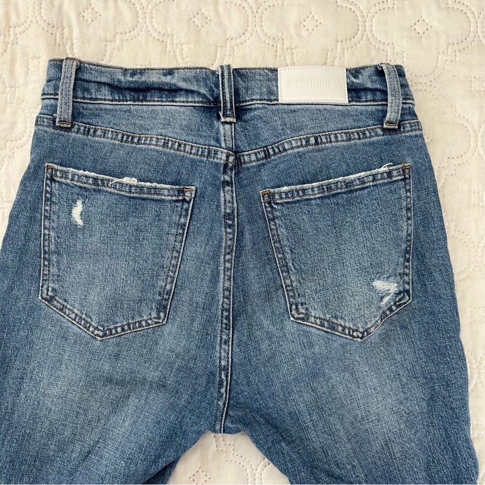 Pistola Lennon High Rise Crop Boot Jeans 26 Distressed in Meyer Wash - Picture 10 of 16